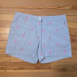 Crown & Ivy Womens Flamingo Striped Shorts